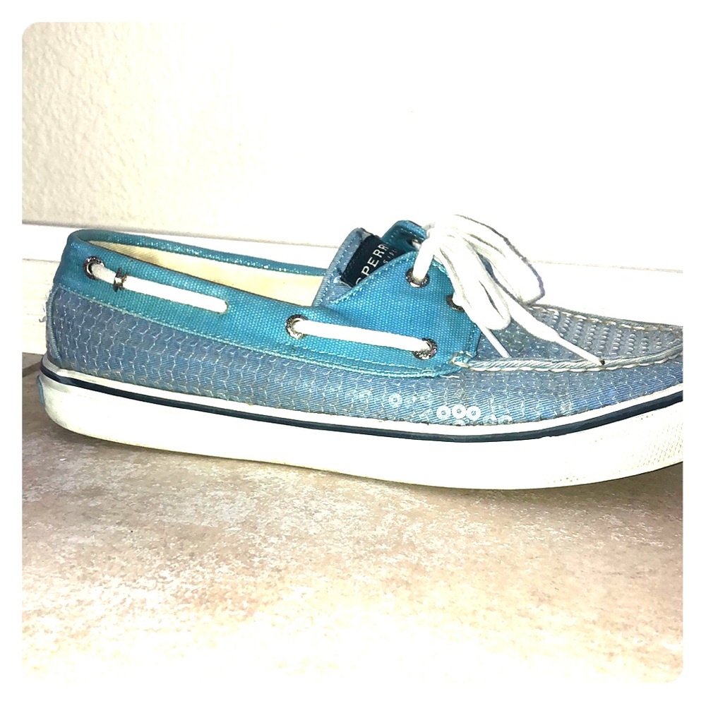 Sperry Top Sider, Canvas Light Blue Sequin